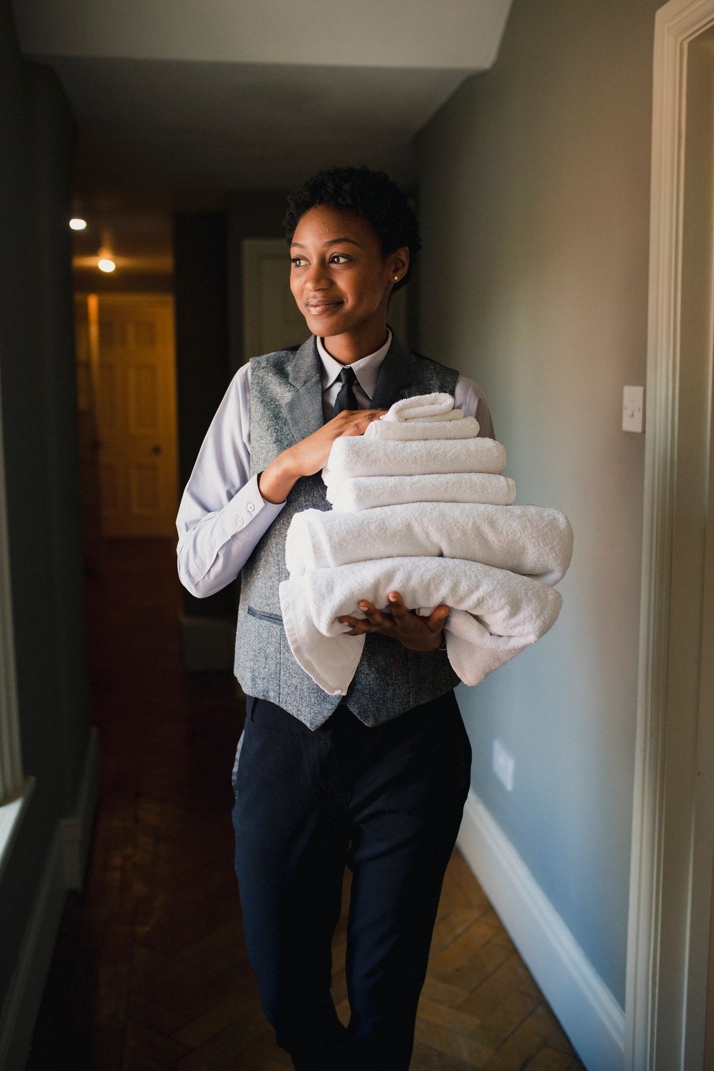 Hospitality staff providing attentive service